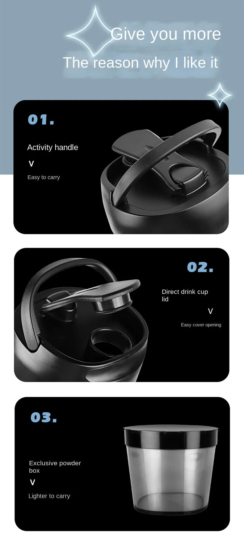 Electric Protein Shaker Bottle