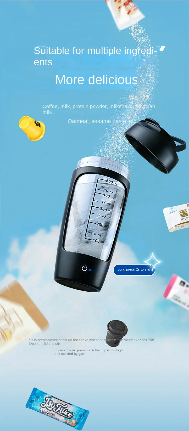 Electric Protein Shaker Bottle