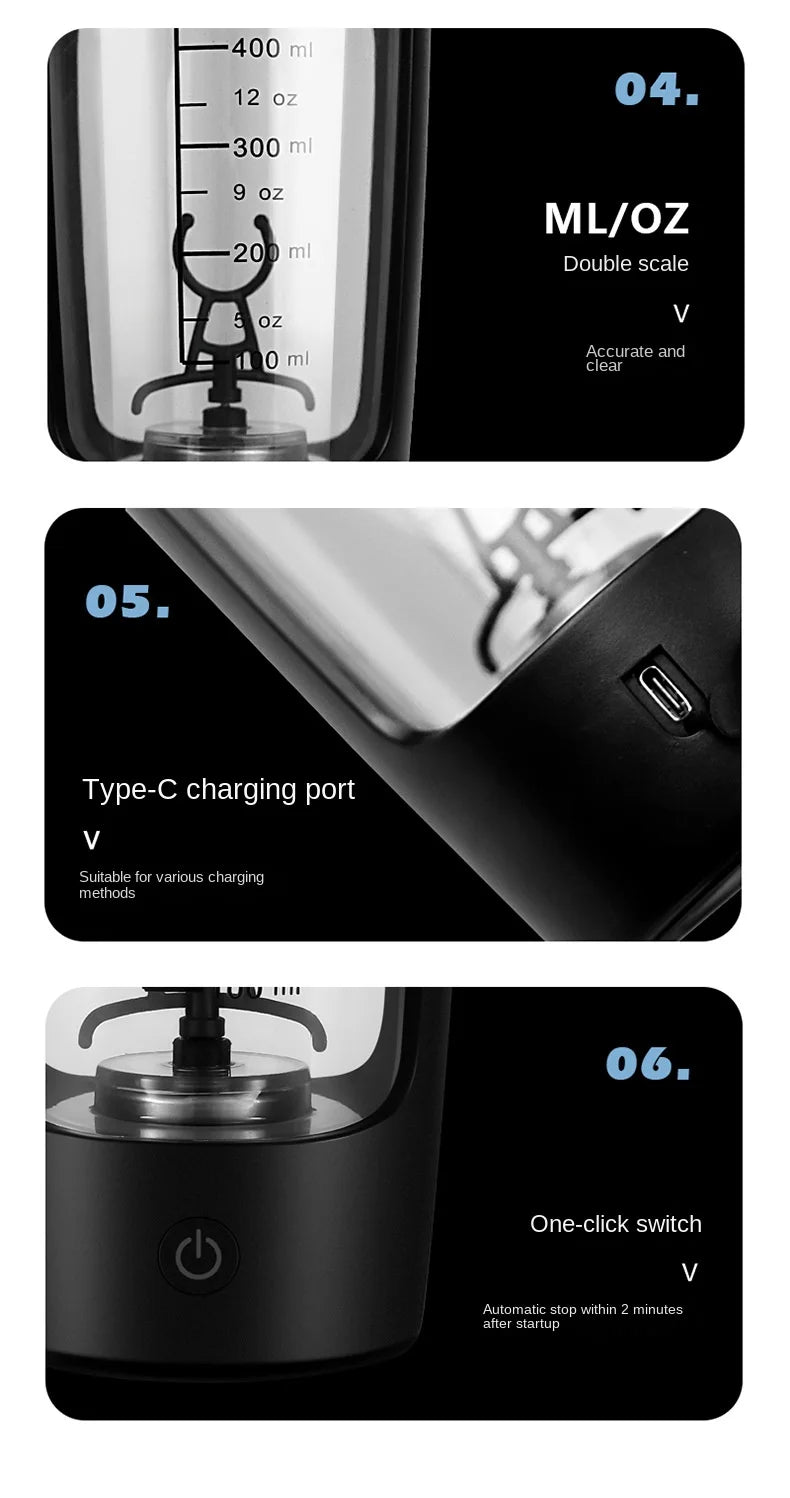Electric Protein Shaker Bottle