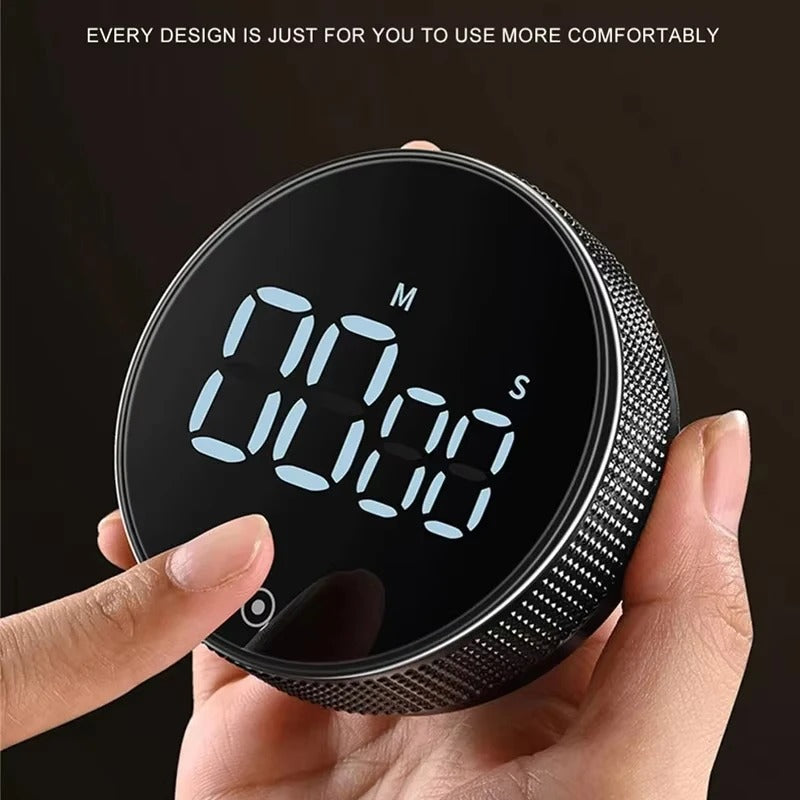 Magnetic Productivity Timer – Digital & Manual Countdown Tool for Focus, Cooking, Workouts, and Daily Motivation