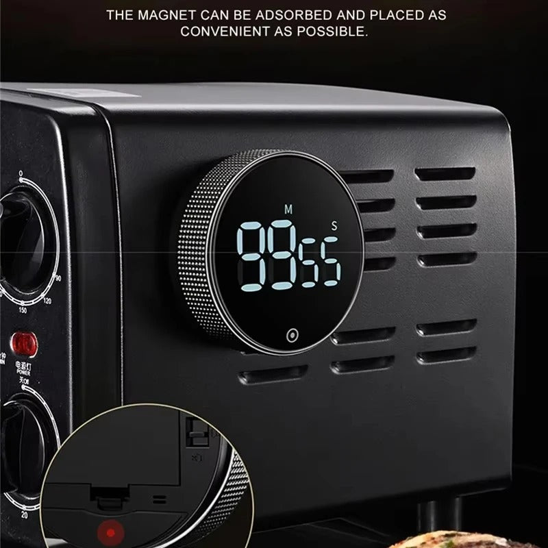 Magnetic Productivity Timer – Digital & Manual Countdown Tool for Focus, Cooking, Workouts, and Daily Motivation