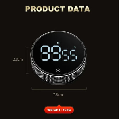 Magnetic Productivity Timer – Digital & Manual Countdown Tool for Focus, Cooking, Workouts, and Daily Motivation